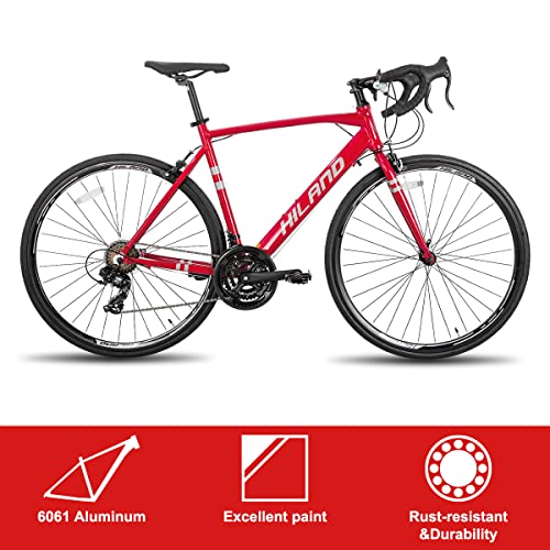 HH HILAND Adult Road Bike 700c Racing Bike with 14 Speeds, Aluminum Frame, Caliper Brake, City Commuter Bicycle for Women Men