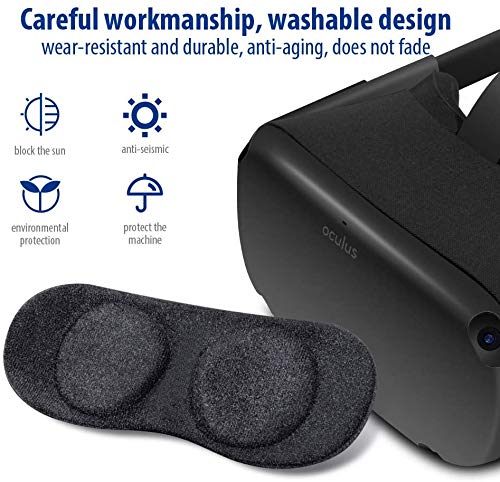 SmartHer VR Cover for Oculus Quest 2/ Oculus Quest, Oculus Lens Protect Cover, Dust Proof, Anti-Scratch. Black.