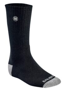 bamboo sports premium bamboo crew work socks- moisture wicking, odor eliminating black crew socks for men size 9-12 - 3 pair