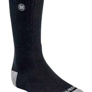 Bamboo Sports Premium Bamboo Crew Work Socks- Moisture Wicking, Odor Eliminating Black Crew Socks for Men Size 9-12 - 3 Pair