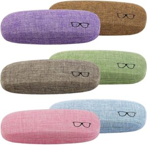 zonly eyeglasses case,(6 piece) unisex hard shell eyeglasses cases protective case for glasse