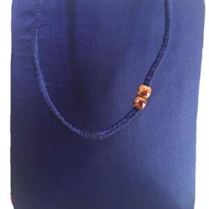 Woman's handmade Tote Shoulder bag, Handbag, Purse (Large, Navy Blue)