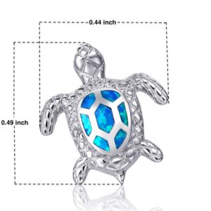 PUPILLEMON Blue Opal Sea Turtle Earrings Fine Jewelry for Women Gifts