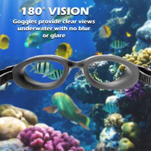 Cabana Sports Pearl Goggle. UV Protection. Anti-Fog. Men, Women, Adults. (Silver, Silver Mirrored)