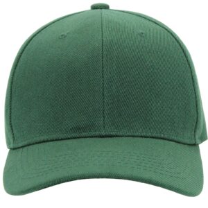 AZTRONA Baseball Cap Men Women - Adjustable Plain Sports Fashion Quality Hat, DGN Dark Green