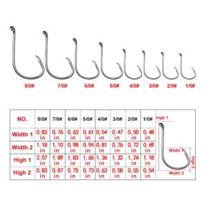 Fishing Hook with Steel Leader Single Eagle Claw Hook Bottom Fishing Rig-10pcs Nylon Coated Fishing Wire Leader Rigs (Hook Size:6/0)