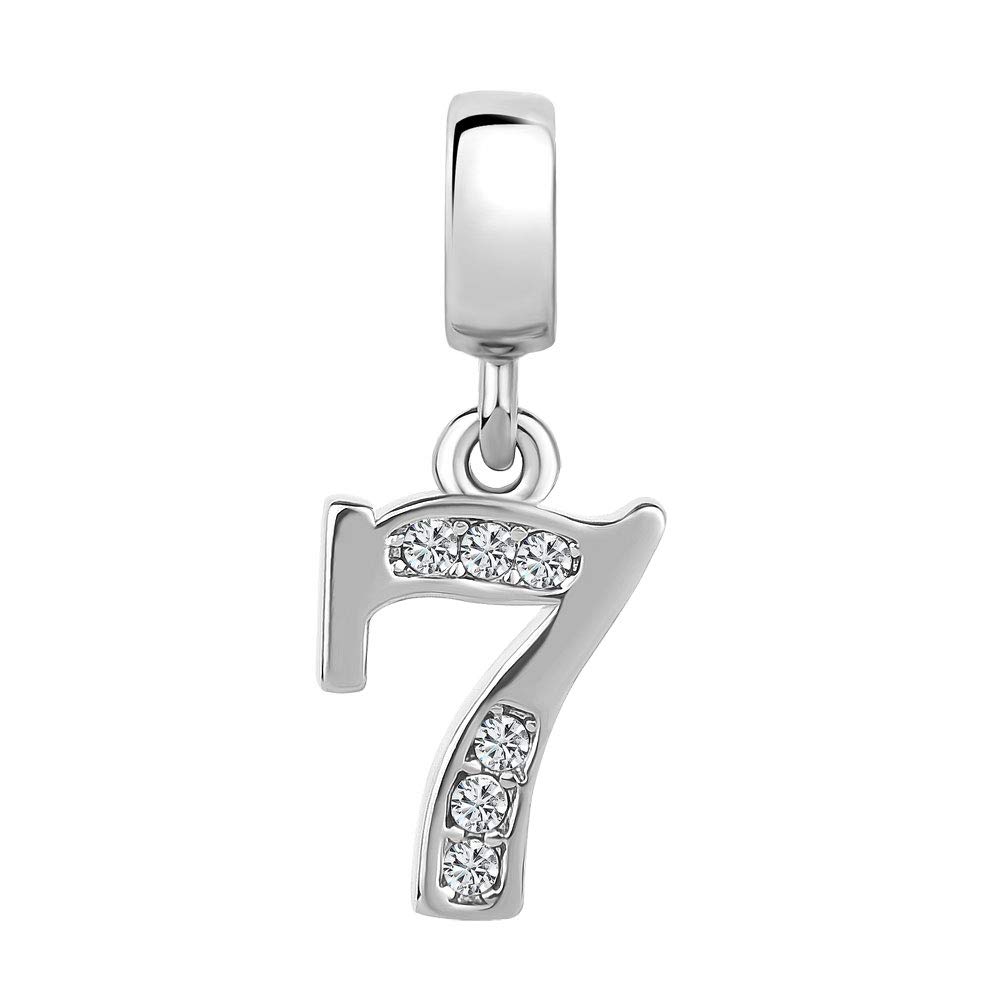 CharmSStory Lucky Number Charms Dangle Beads for Bracelets (7)