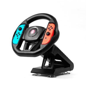 numskull switch joy-con steering wheel table attachment, compatible with nintendo switch racing wheel accessory,black