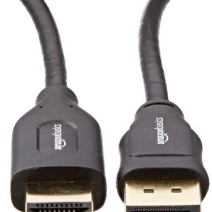 Amazon Basics Uni-Directional DisplayPort to HDMI Display Cable - 3 Feet & CL3 Rated High-Speed 4K HDMI Cable - 3 Feet, Pack of 2