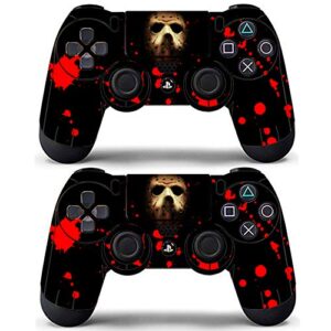 Decal Moments 2 Pack Regular PS-4 Controllers Skin Decal Stickers Cover Vinyl Wrap Horror