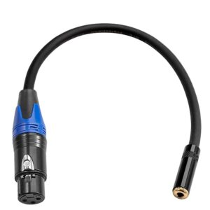 Disino Female XLR to 1/8 Stereo Cable,Balanced XLR Female to 3.5mm(1/8 inch) Female TRS Mini Jack Audio Converter Adapter Cable - 3.3 feet/1 m