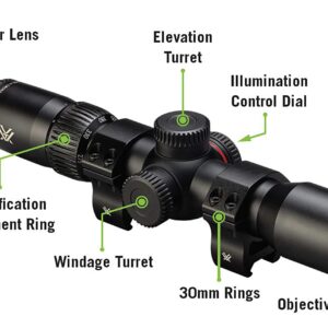 Vortex Optics Crossfire II 2-7x32 Second Focal Plane Crossbow Scope Kit - XBR-2 Reticle,Black