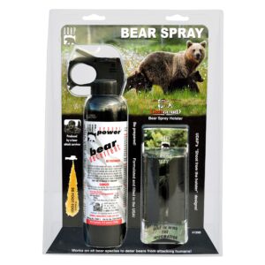 UDAP Pepper Power Magnum Bear Spray Self Defense Deterrent with Griz Guard Holster for Camping, Hiking, Fishing, Powerful Blast Pattern, 30 ft Fog Barrier, 15SO, 9.2 oz