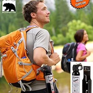 UDAP Pepper Power Magnum Bear Spray Self Defense Deterrent with Griz Guard Holster for Camping, Hiking, Fishing, Powerful Blast Pattern, 30 ft Fog Barrier, 15SO, 9.2 oz