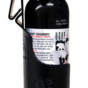 UDAP Pepper Power Magnum Bear Spray Self Defense Deterrent with Griz Guard Holster for Camping, Hiking, Fishing, Powerful Blast Pattern, 30 ft Fog Barrier, 15SO, 9.2 oz