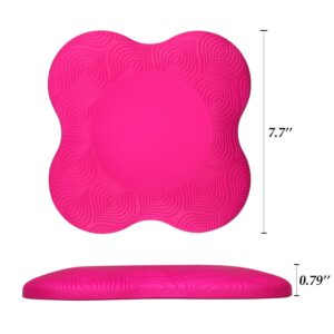 Zealtop Yoga Knee Pad Cushion Extra Thick for Knees Elbows Wrist Hands Head Foam Yoga pilates work out kneeling pad (Rose red 2 Packs)