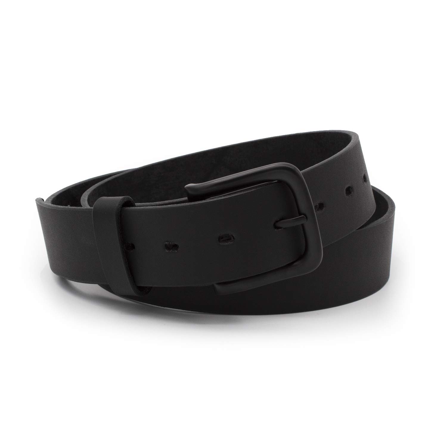 Main Street Forge The Huntsman - Full Grain Leather Black Belt - Made in USA - Men's Leather Belt