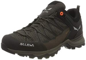 salewa mtn trainer lite gtx hiking shoes - men's wallnut/fluo orange 9.5