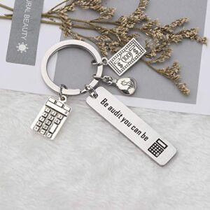 WSNANG Accountant Jewelry Be Audit You Can Be Keychain Auditor Gift Accounting Major Gifts CPA Graduation Gift (Be Audit Keychain)