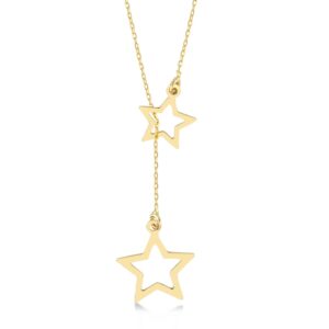 gelin star pendant y necklace in 14k solid gold lariat necklaces for women