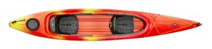 perception kayaks cove 14.5 | sit inside tandem kayak | zone adjustable seating and leg braces | 14' 6" | sunset