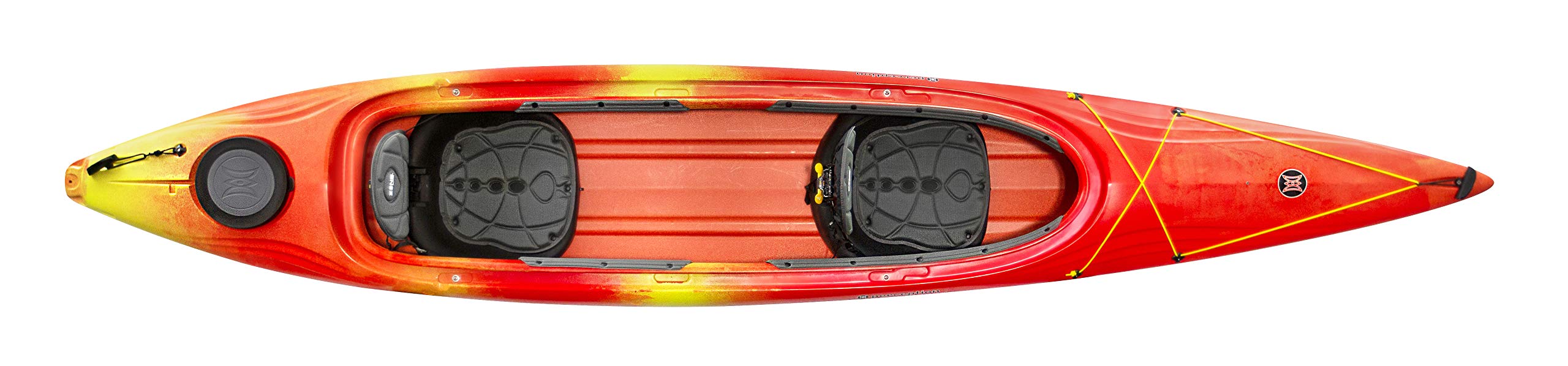 Perception Kayaks Cove 14.5 | Sit Inside Tandem Kayak | Zone Adjustable Seating and Leg Braces | 14' 6" | Sunset