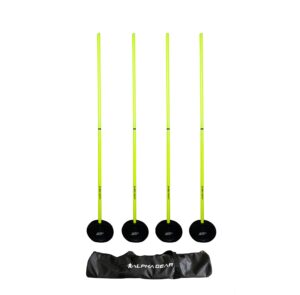 gear fc speed and agility turf training poles (yellow)