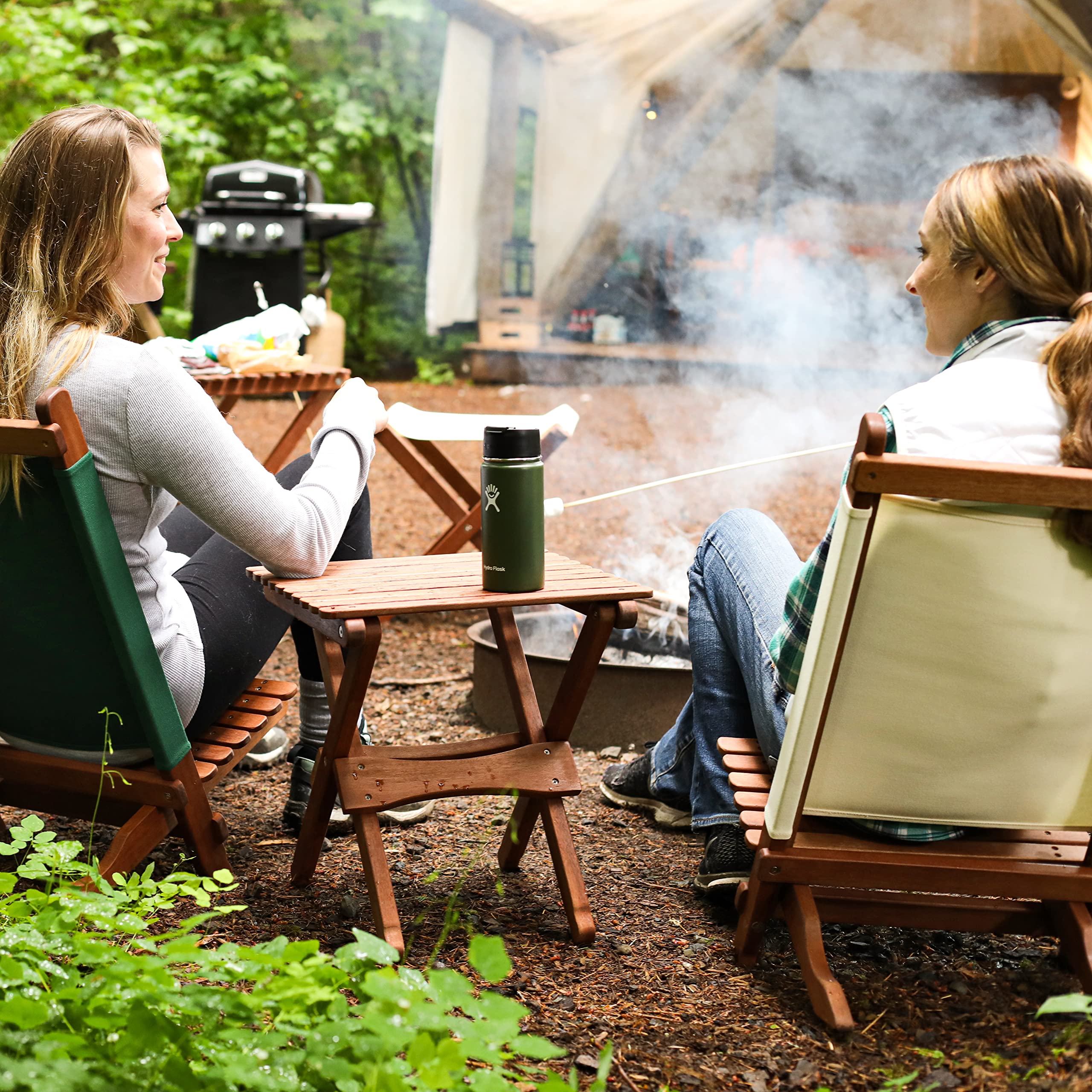 BYER OF MAINE Pangean Lounger, Durable Hardwood with Heavy Duty Polyester, Easy to Fold and Carry, Portable and Foldable Pangean Furniture