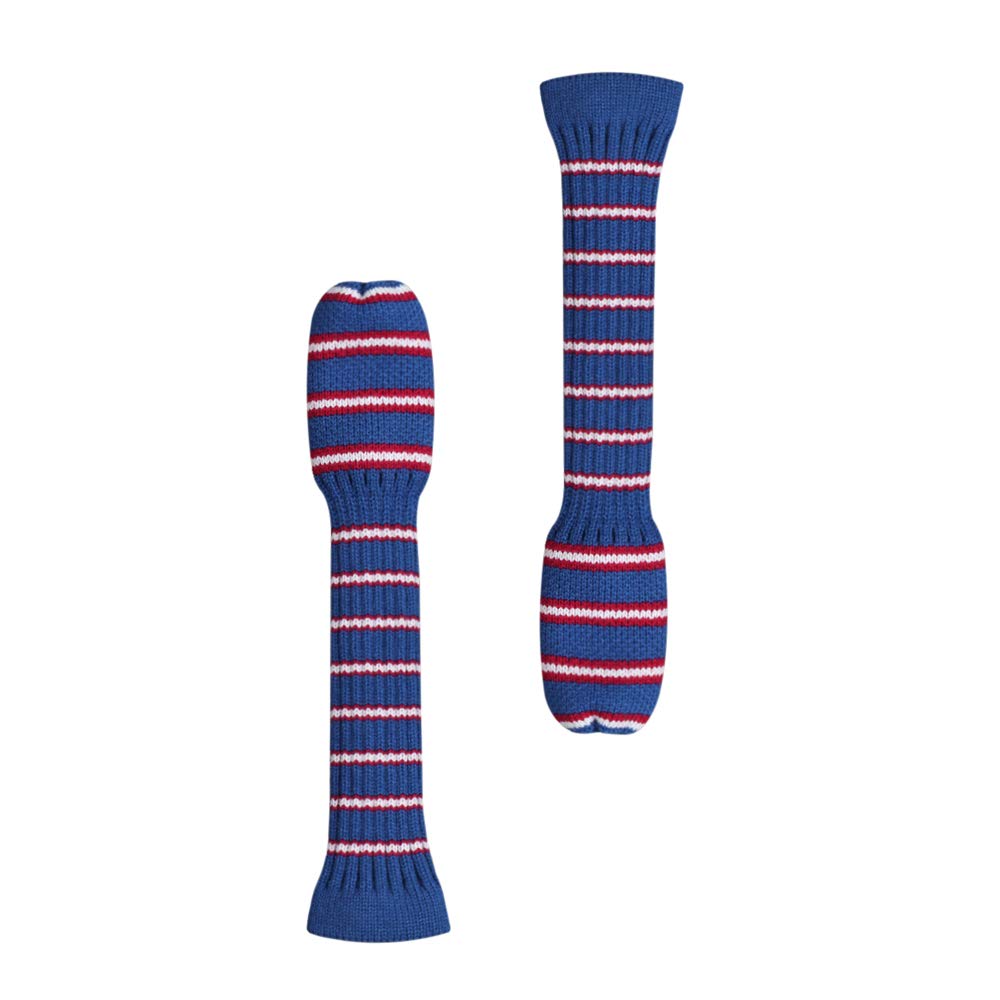 Scott Edward Knit Hybrid Golf Club Covers Fits Hybrids/UT Classical Fine Stripes with Long Neck Funny and Fresh Colors (Blue Red Fine Stripes)