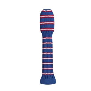 Scott Edward Knit Hybrid Golf Club Covers Fits Hybrids/UT Classical Fine Stripes with Long Neck Funny and Fresh Colors (Blue Red Fine Stripes)