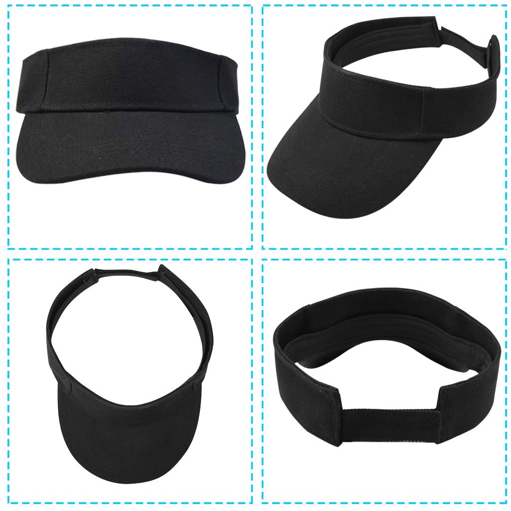 Marrywindix 5 Pieces Sport Wear Athletic Visor Sun Sports Visor Hat Visor Adjustable Cap for Women and Men