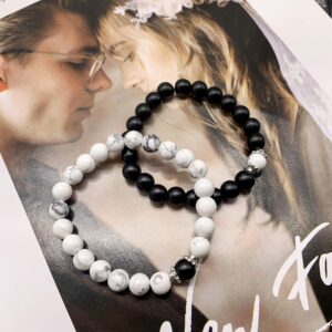 EZUY GNAY BRAVE NEW Bead Bracelet Friendship Bangle Lava Marble Bracelets Couple Thanksgiving Jewelry for Women&Men