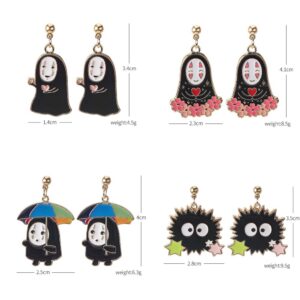 GSHOPVV Halloween 4 Pairs Fashion Ghost Dangle Earrings for Womens