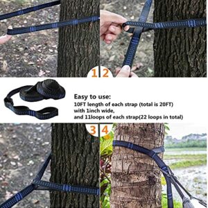 Camping Hammock with Rain Fly Tarp and Mosquito Net with Tree Straps，1/2 Person Portable Hammocks with Rain Cover for Indoor Outdoor Backpacking Hiking Travel Yard Activities Green