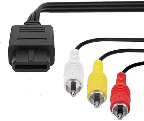 Suncala 6FT AV TV RCA Video Cord Cable for Game Cube Nintendo 64 N64 NGC SNES SFC (1Pack)