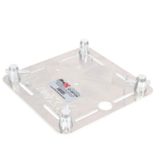 prox xt-bp12aspst 12" aluminum 6mm truss top plate and 1 3/8 speaker stud mount for f34 f32 f31 conical square truss with connectors