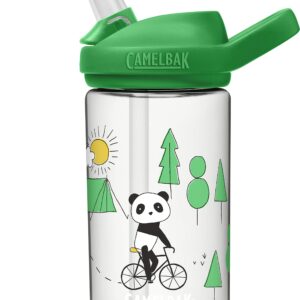 Eddy+ Kids BPA-Free Water Bottle with Straw, 14oz, Playful Pandas