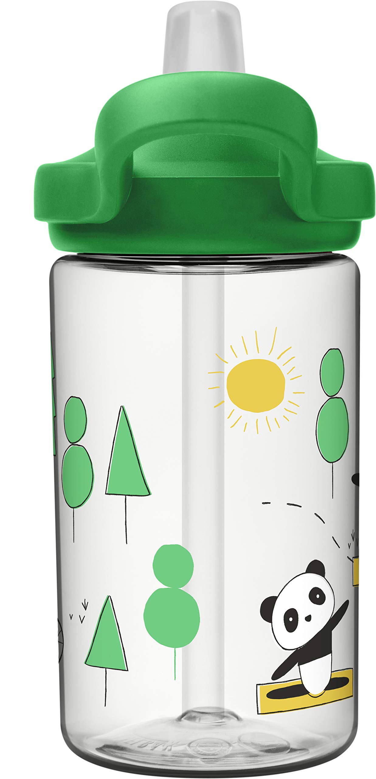 Eddy+ Kids BPA-Free Water Bottle with Straw, 14oz, Playful Pandas