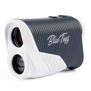 blue tees golf series 2 pro slope laser rangefinder for golf 800 yards range - slope measurement, flag lock with pulse vibration, 6x magnification