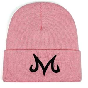 Jun New Brand Majin Buu Winter Hat Cotton Knitted Hat Knitted Beanie Hat for Pink Black (Blackwhite)