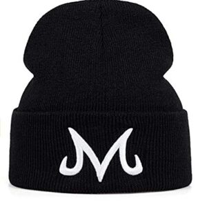 Jun New Brand Majin Buu Winter Hat Cotton Knitted Hat Knitted Beanie Hat for Pink Black (Blackwhite)