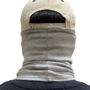 Black Stallion AH1565-GY Flame-Resistant Cotton Knit Neck Gaiter, Grey