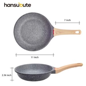 hansubute Nonstick Induction Stone Frying Pan with Soft Touch Handle,Children Protection Function (11inch)