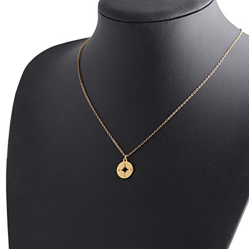 Augonfever Graduation Gifts Compass Necklace Gold Friendship Gifts for Bestie Friend Women Birthday Christmas