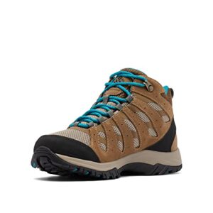 Columbia Women's Redmond III Mid Waterproof Walking Shoe Hiking, Khaki II/Sea Level, 10