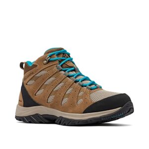 Columbia Women's Redmond III Mid Waterproof Walking Shoe Hiking, Khaki II/Sea Level, 10