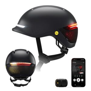 FARO Smart Helmet | MIPS | Lights | Bicycle Certified, E-Bike, Scooter | Crash Alert | Nav Remote Included w/Turn Signals & Automatic Brake Lights | iOS & Android App