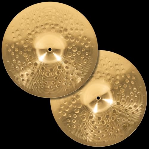 Meinl Cymbals HCS 15” Hihats (Hi Hat) Cymbals for Drum Set, Pair— Made in Germany — Traditional Medium Brass, 2-Year Warranty (HCS15H)