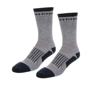 simms men's merino wool midweight hiker sock, medium, steel grey