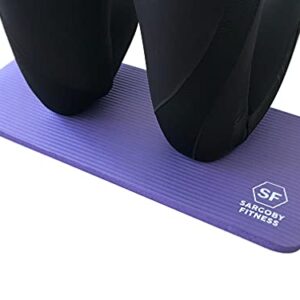 Sargoby Fitness Yoga Knee Pad 0.6 inch Thick Pilates Yoga Knee Pads Cushion to Provide support to knee cushion pilates Elbows Forearms & Wrists Workout Knee Pads